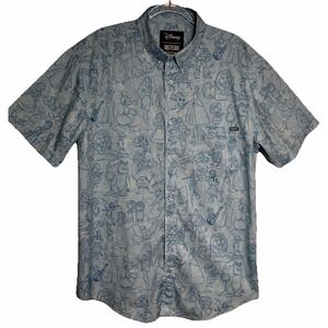 RSVLTS Roosevelts Shirt Mens L Blue Disney Sketches to Screen Limited Edition